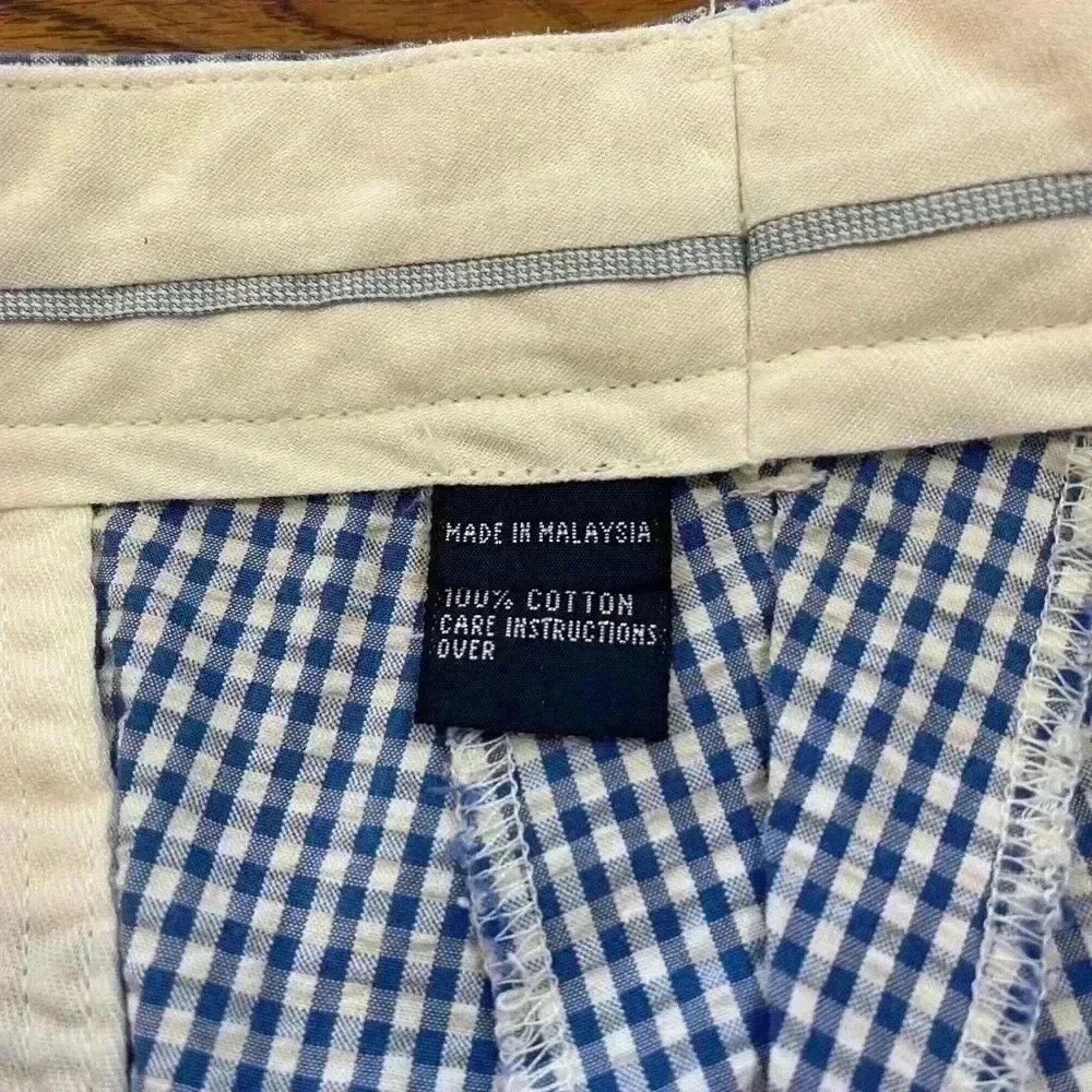 Polo golf, Ralph, Lauren, men’s shorts, size 36 in white/blue gingham check - Picture 5 of 6